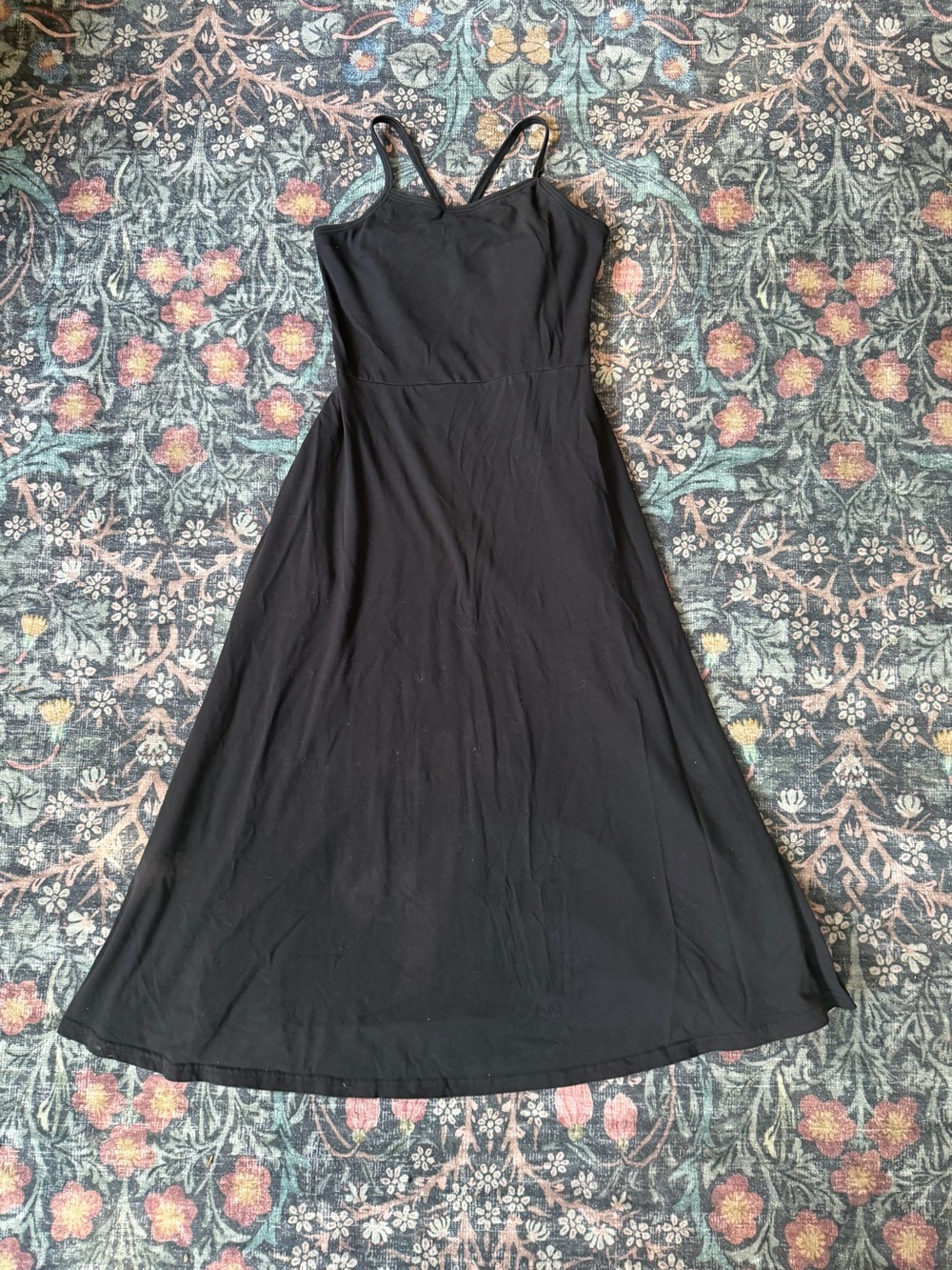 Pact Black Spaghetti-Strap Midi Dress
